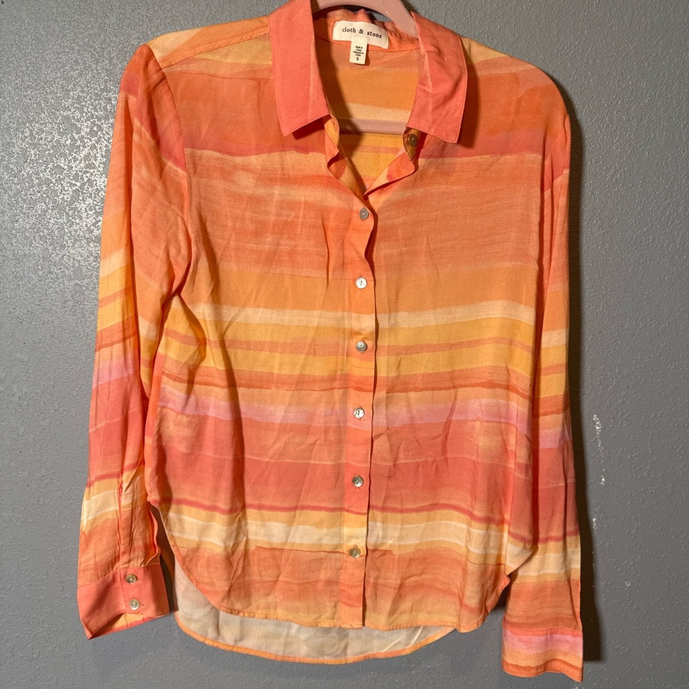 Anthropologie Cloth‎ & Stone Button Down Top- Small